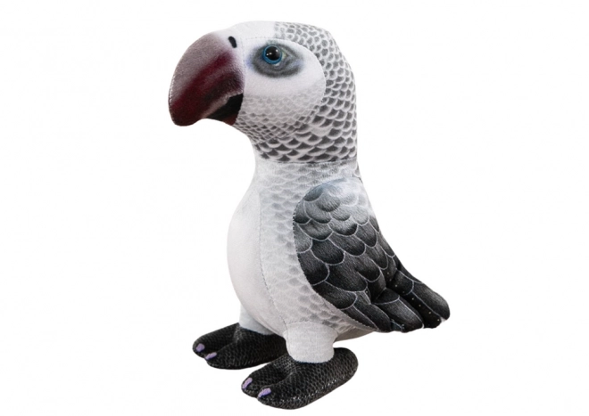 Plyšová papoušek šedý 20 cm