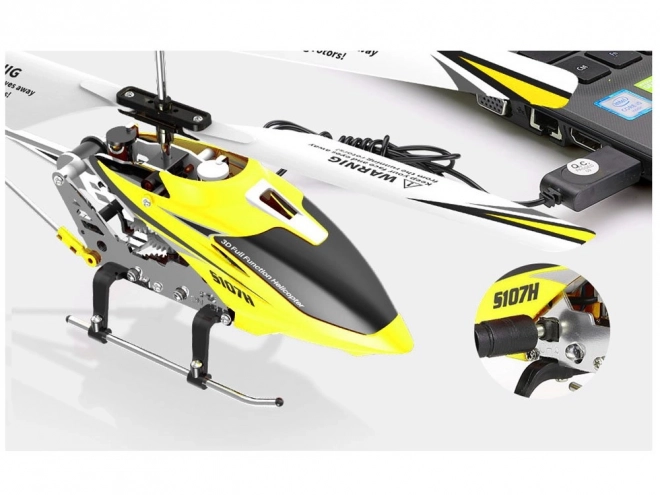Syma Controlled Helicopter S107H na dálkové ovládání 2,4 GHz RC0544 – Žlutá