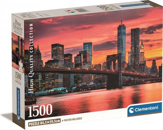 Puzzle 1500 dílků Compact East River za soumraku