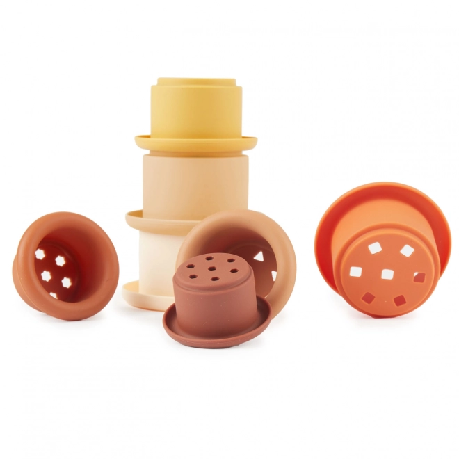 Bieco - silikonové stohovací kelímky Chocolate Bliss