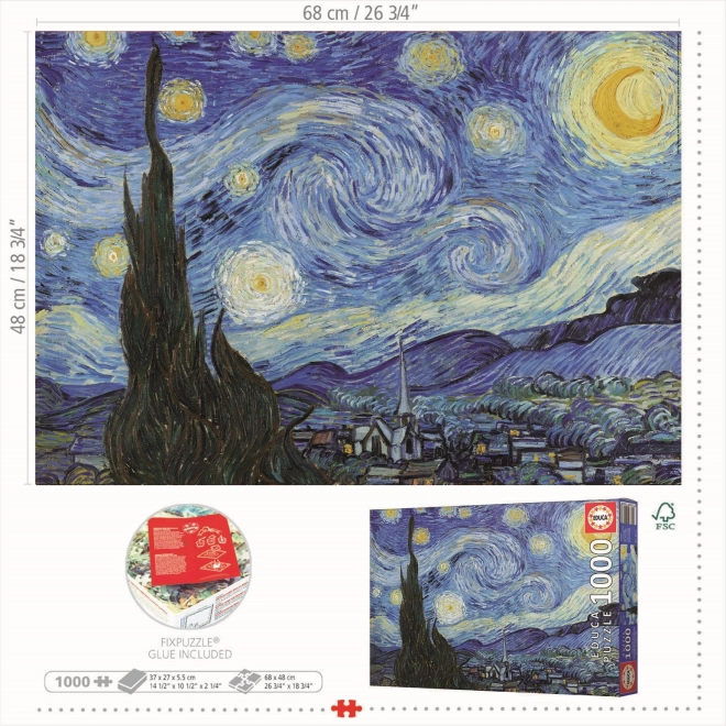 EDUCA Puzzle Hvězdná noc 1000 dílků