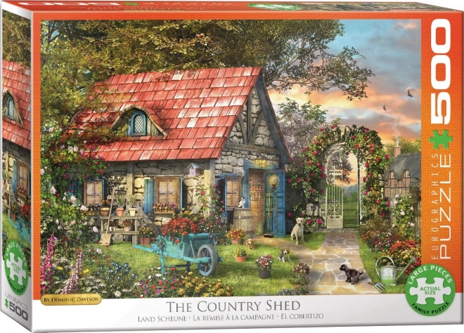 Puzzle Vesnická kůlna XL 500 dílků