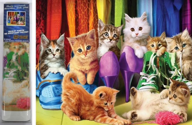 Diamantová mozaika - Cats in Boots
