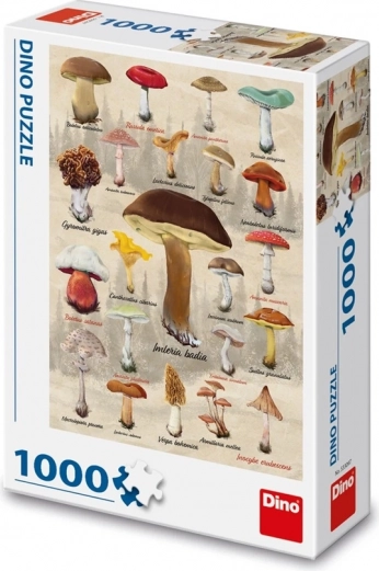 dino puzzle houby koláž 1000 dílků
