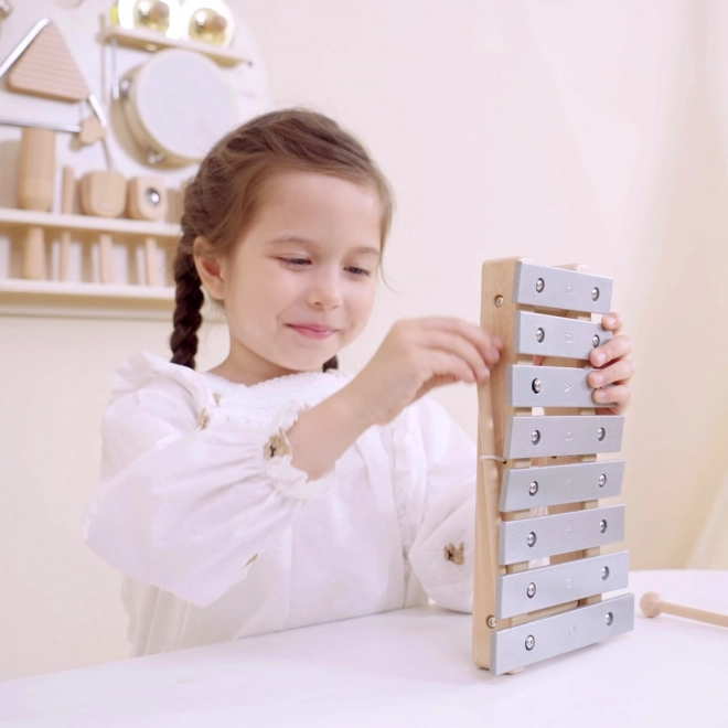 Dřevěný hudební panel s 12 nástroji VIGA