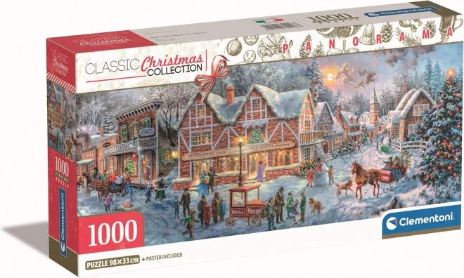 Clementoni panoramatické puzzle Vánoční kolekce Příprava na Vánoce 1000 dílků