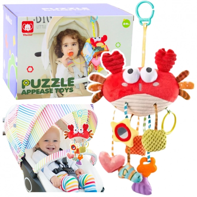 Sensory hračka krab s klipem