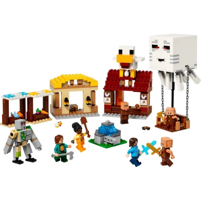 Lego Minecraft Balón Ďasa a útok na vesnici