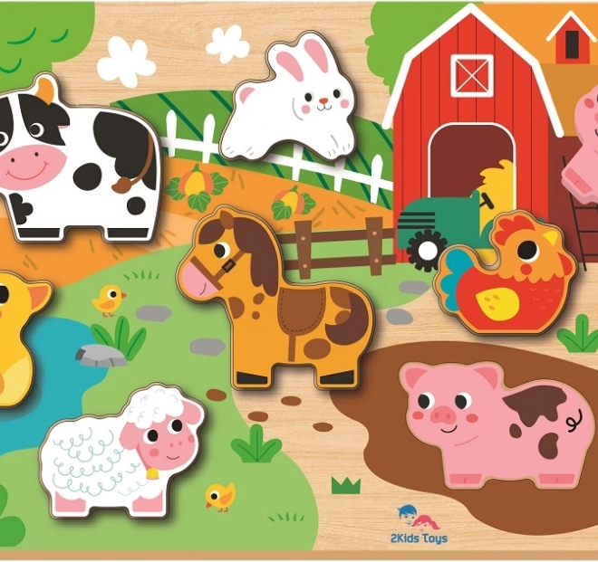 Vkládací puzzle Farma pro děti od 2Kids Toys
