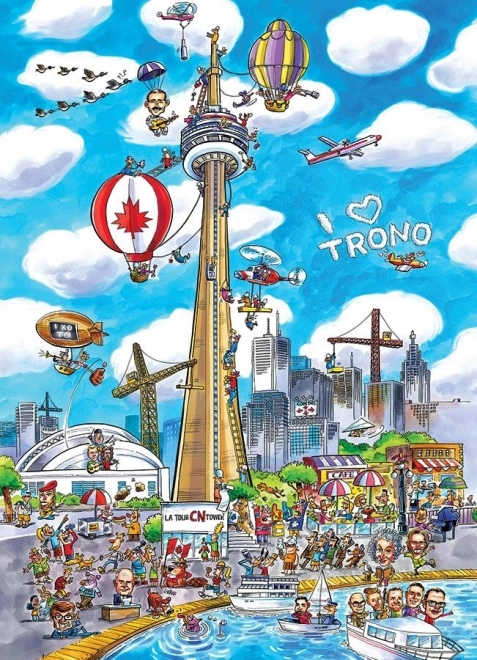 Puzzle DoodleTown: Toronto 1000 dílků