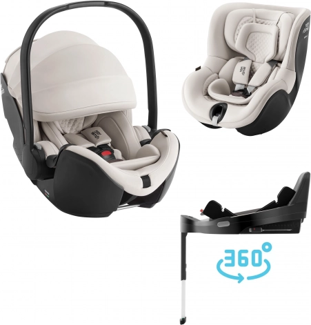 Autosedačkový set Baby-Safe Pro Lux + Vario Base 5Z + Dualfix 5Z Lux, Soft Taupe (béžová)