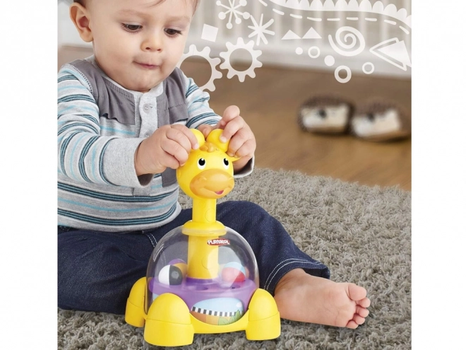 playkool žirafí roztočná věž s kuličkami od hasbro