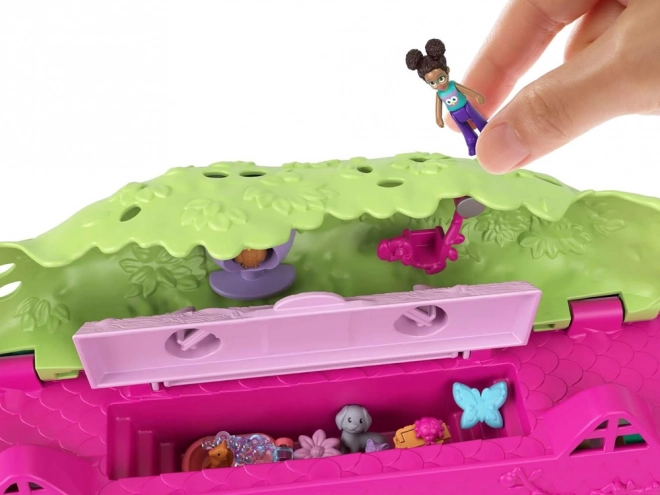 Polly Pocket Sada figurek Zvířecí dobrodružství Domeček na stromě