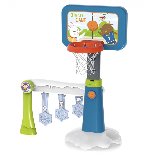 Woopie sada 2v1 basketbal a fotbalová branka + míč + pumpa