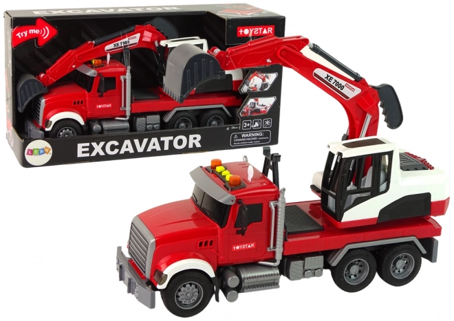 Nákladní automobil s bagrem traktor bagr zvuková světla
