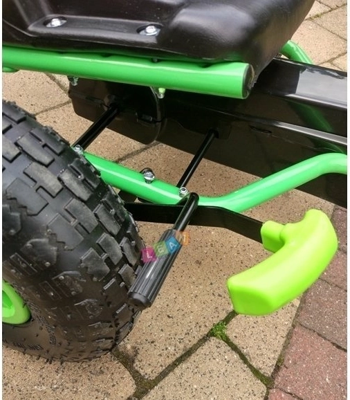 Pedálová vzduchová motokára + Nafukovací pneumatiky + Nastavitelné sedadlo – Zelená