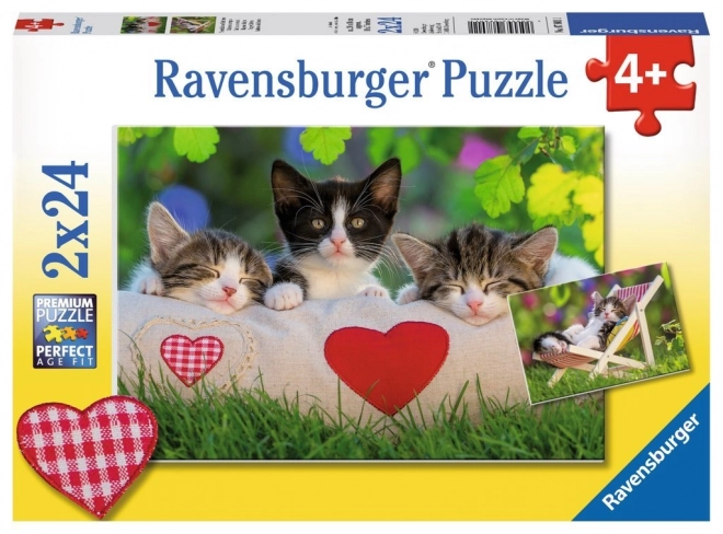 Puzzle 2x24 Koťátka