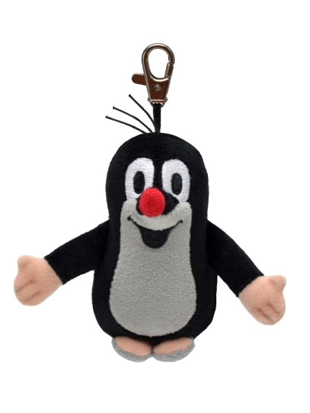 Krtek plyšový přívěsek s karabinou 10 cm