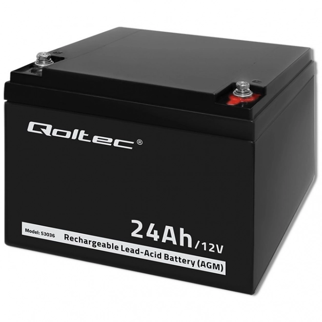 Akumulátor AGM 12V 24Ah Qoltec