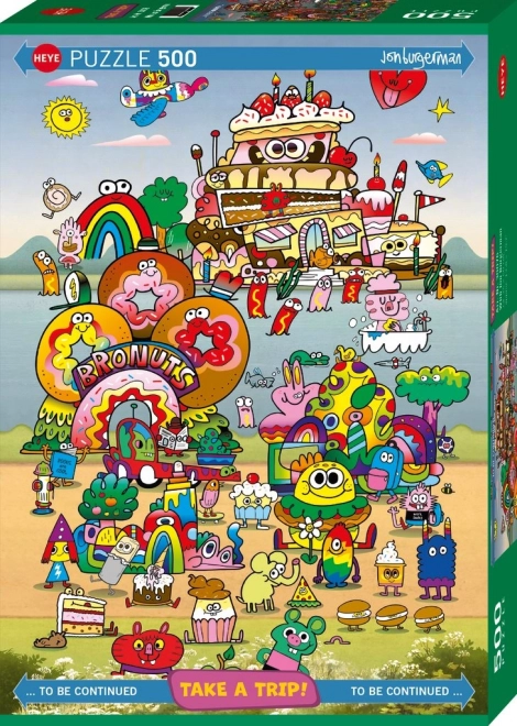 Puzzle Na výletě Jon Burgerman 500 dílků