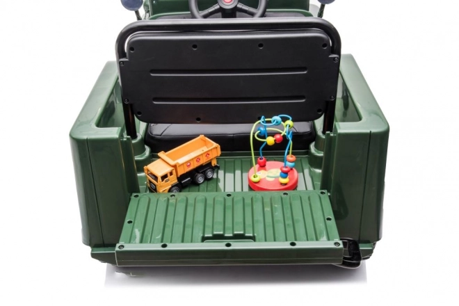 Auto na akumulátor vojenská zelená 4x4