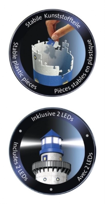 Ravensburger svítící 3D puzzle maják noční edice 216 dílků