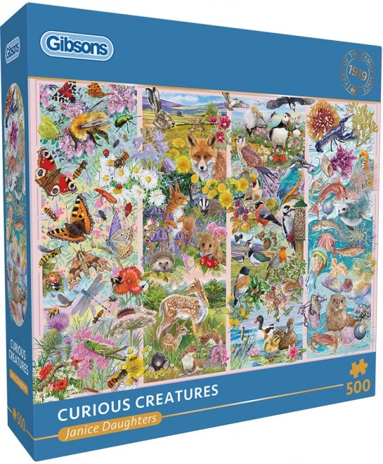 Puzzle Zvědaví tvorové 500 dílků