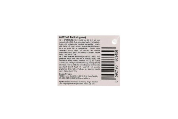 Bublifuk mini 5 ml gelový bílý svatební 10,5cm