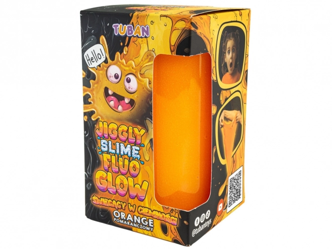 Svítící oranžový Jiggly Slime
