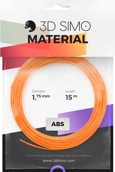 Filament ABS II pro 3D pera a 3D tisk – sada 15 m (oranžová, černá, bílá)