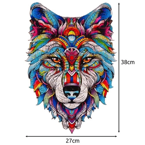Dřevěné puzzle kruzzel Wilk