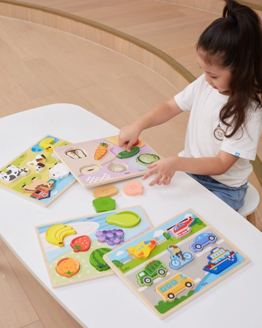 Dřevěné puzzle s ovocem VIGA