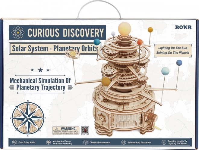 RoboTime 3D dřevěné mechanické puzzle Planetárium