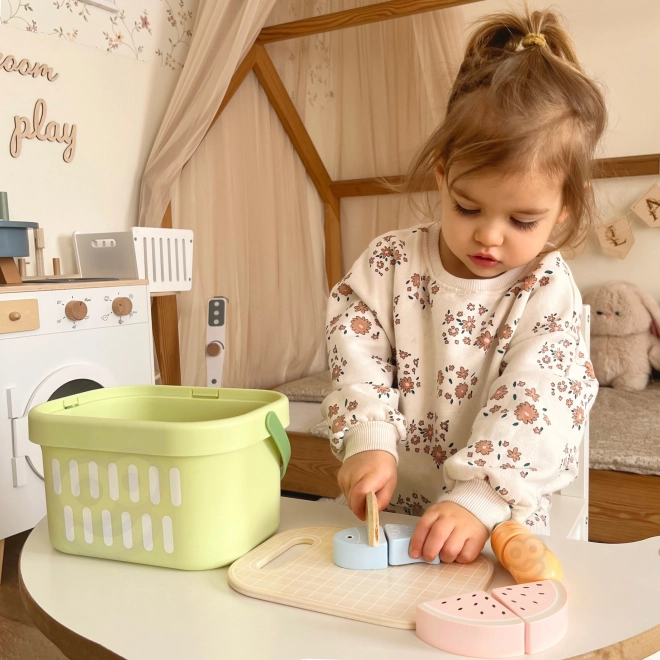 Dřevěný set na krájení potravin Tooky Toy
