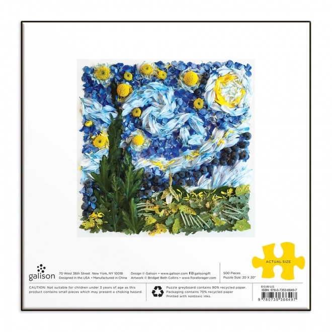 Puzzle Hvězdná noc z okvětních lístků 500 dílků