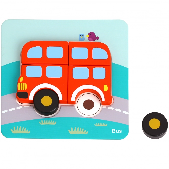 Woopie dřevěné puzzle vozidla Montessori FSC