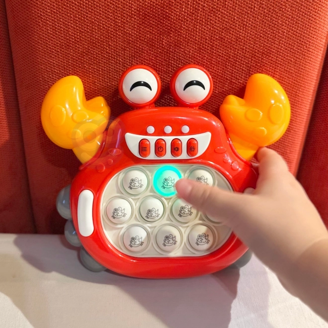 Elektronická antistresová hra Pop It krab červený