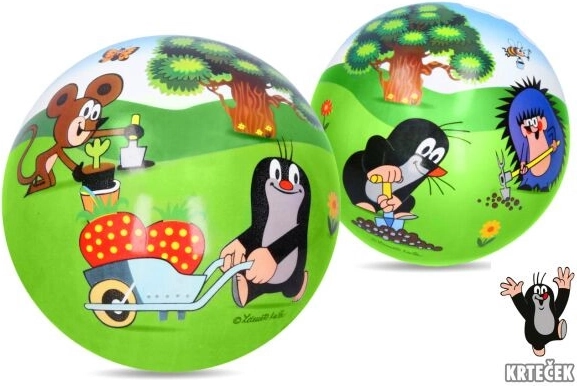 Nafukovací gumový míč Krtek 23 cm v síťce
