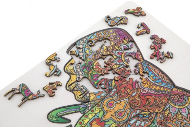 Obrysové dřevěné puzzle slon