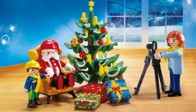 Vánoční sada figurek s fotografií Santa Clause