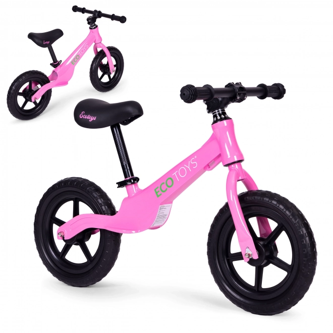 Dětské balanční kolo, odrážedlo, kola EVA ECOTOYS – růžové
