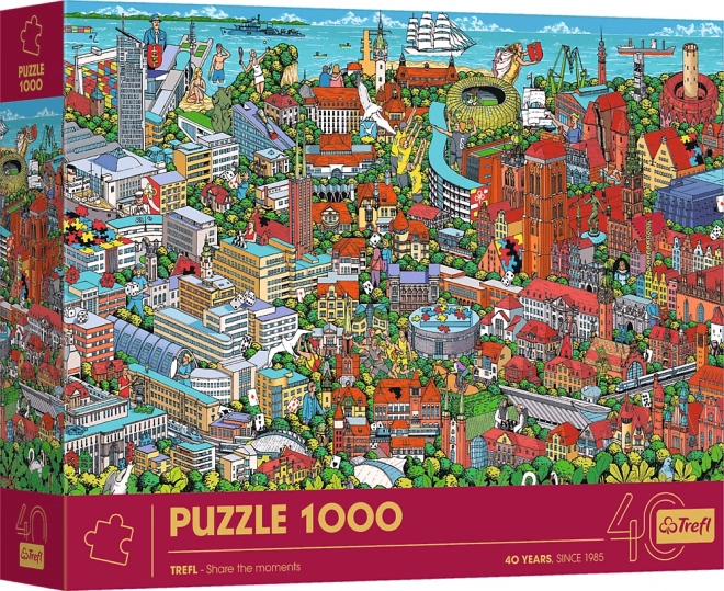 Puzzle Trefl Premium Plus Sdílejte okamžiky: Trojměsto 1000 dílků