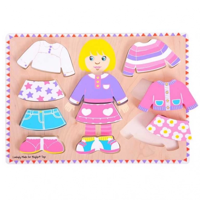 Bigjigs Baby oblékaní puzzle holčička