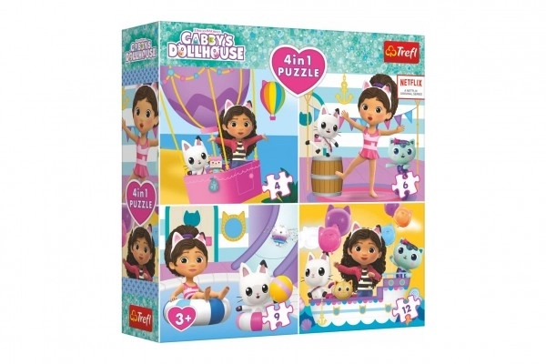 Puzzle Gabby's Dollhouse 4v1