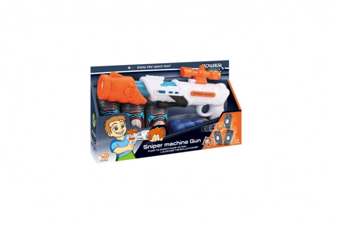 Pistole na pěnové míčky 34 cm