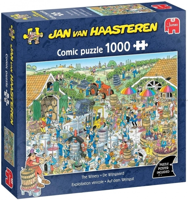 Puzzle Vítězné víno 1000 dílků Jan van Haasteren
