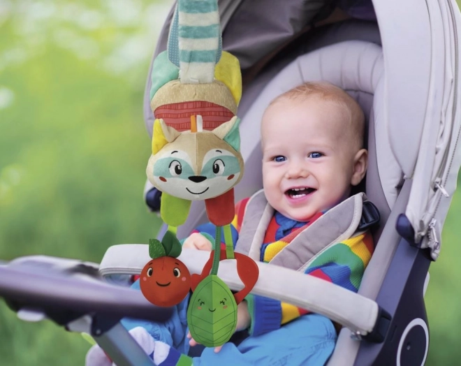 CLEMENTONI BABY Plyšový mýval s klipem na zavěšení