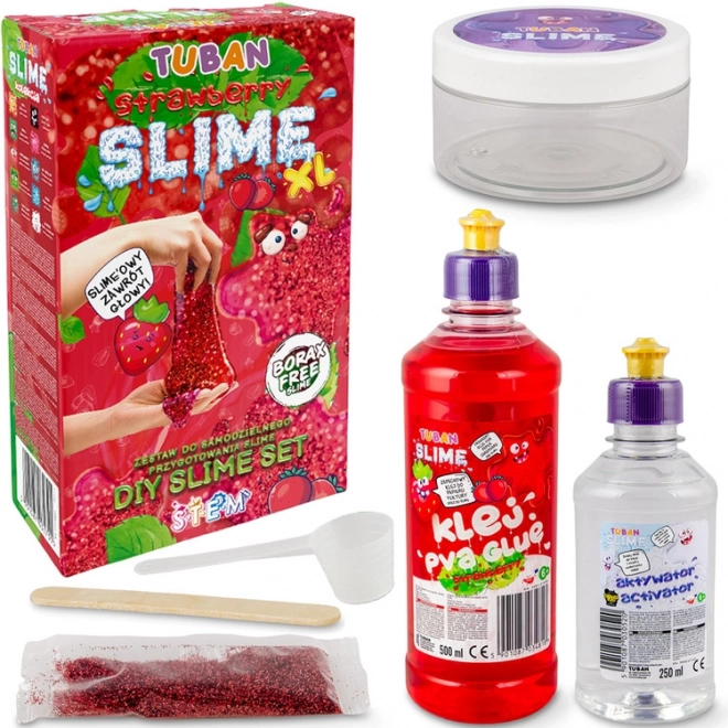 Tuban kreativní senzorická sada Slime - Jahoda XL