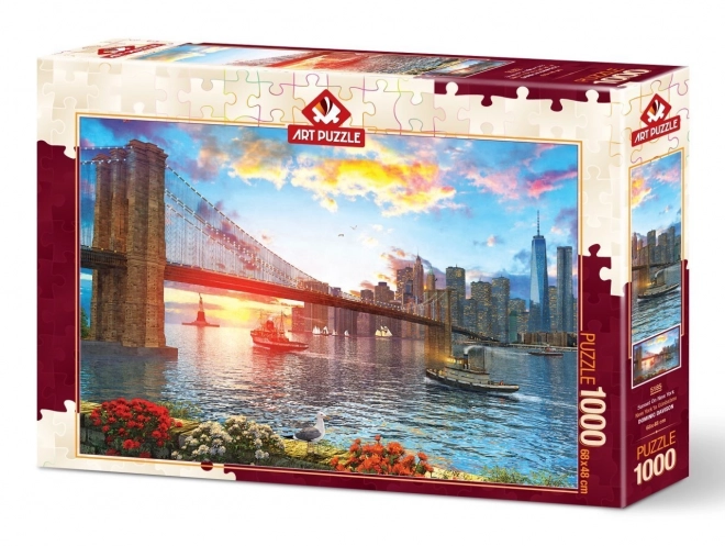 ART PUZZLE Puzzle Západ slunce v New Yorku 1000 dílků