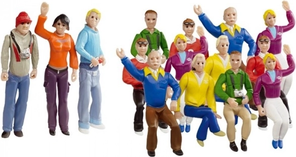 figurky fanoušci 1:32 – sada 15 ks pro autodráhy